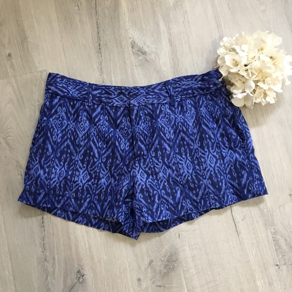 Cynthia Rowley Blue Ikat Shorts